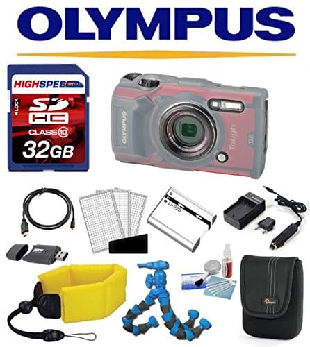 Olympus Stylus TG-5 CSCH-126 Silicone Jacket w/ Sony 32GB, Floating Strap, LowePro Case, Battery, Charger, Flexpod, Cleaning Kit, Accessory kit