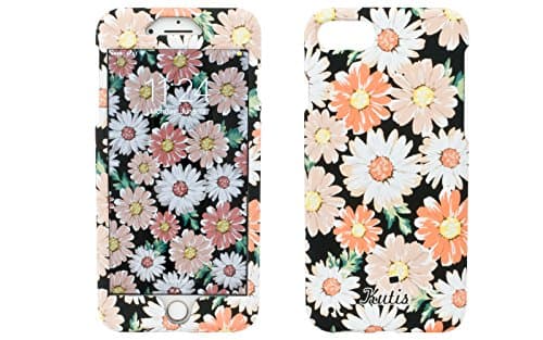 360° Slim Matte Protector Case Cover W/Matching Wall Paper for Apple iPhone 8, iPhone 7 (Multicolor Flower)