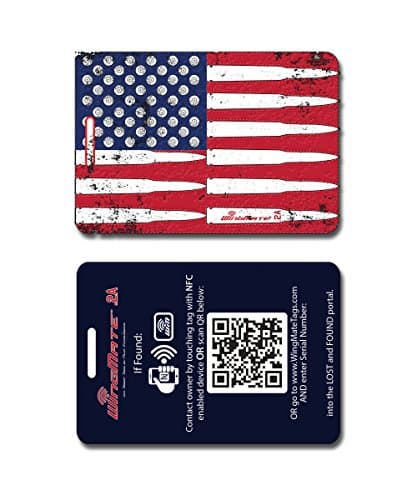 2nd Amendment NFC Smart Travel Luggage Tag with Geolocation web app by WingMate!