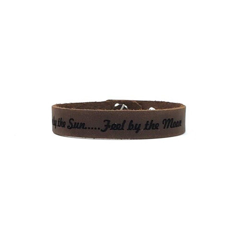 Free Engraving - Personalized Leather Bracelet - Brown