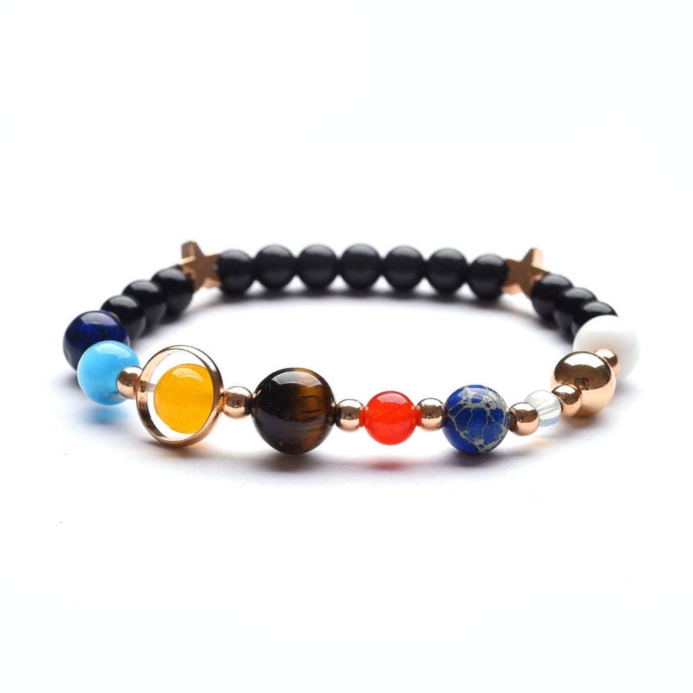 Premium Personality Cosmic Galaxy Solar System Eight Planets Bracelet Gift for Girl