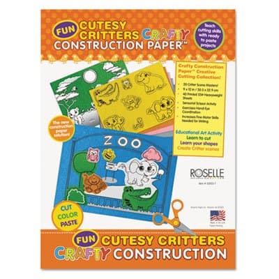 Cutesy Critters Crafty Printed Construction Paper Pad