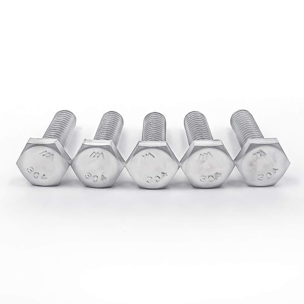 1/4-20 x 1" Hex Head Bolts Screws, 304 Stainless Steel 18-8, Fully Threaded, Hexagon Head Cap Bolts Screws, Coarse Thread UNC, 25 PCS