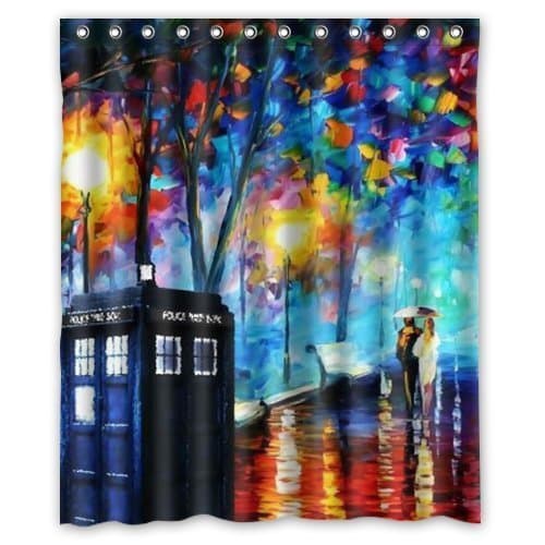 abigai Print Doctor Who Beautiful Custom Printed Waterproof fabric Polyester Bath Curtain Bathroom Decor Shower Curtain 48"(w) x 72"(h)