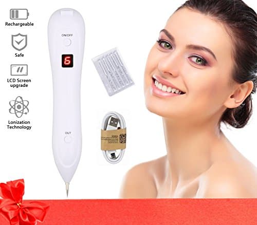 Dot Mole Removal Pen, Portable Freckle Dot Mole Dark Spot Tattoo Removal Pen Beauty Skin Machine, Replaceable Needles & USB Charging