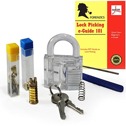 DIY Padlock Kit - comes with Clear Lock, Inner Parts and Tools