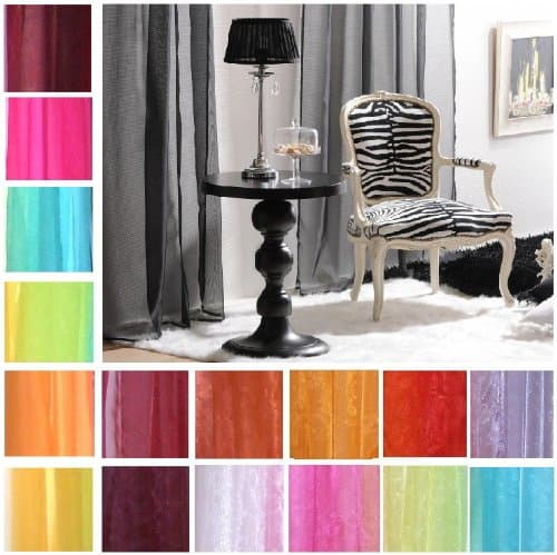Extra Long Voile Tab Top Curtain Panel 140 x 245cm 55" x 96" Fuschia