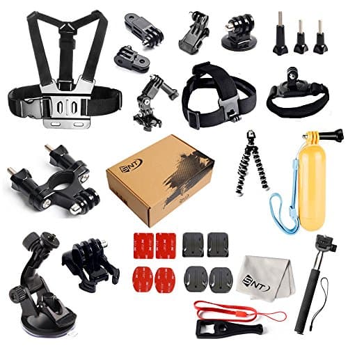 SNT Sport Action Camera Accessories Kit for Go Pro Hero Session Hero 5 4 3+ 3 2 1 SJ4000/5000/6000 Xiaomi Yi cameras Chest Belt Strap Mount Head Belt Strap Mount Floating Handle Grip