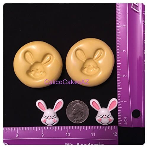 Easter Bunny Face Fondant Mold Set Chocolate Gumpaste