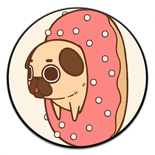 Adorable Mounts and Stands,Expanding Stand Grip Pop Mount Socket for Smartphones, iPhone, Tablets and More - Pug Donut Black