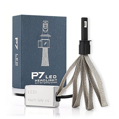 H7 LUMILEDS LED Headlight Bulbs, PHILIPS Cool White Chips, 60W/9,600LM/6,000K Auto Headlamp,All-in-One Conversion Kit,HID or Halogen Head light Replacement, Plug & Play, 9v 36v