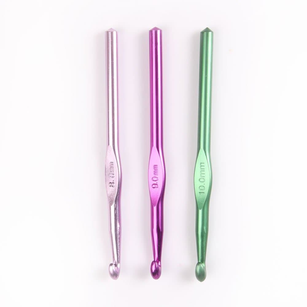 Crochet Hooks, For Arthritic Hands, Smooth Needles, Mixed Aluminum Multicolor Handle Crochet Hook