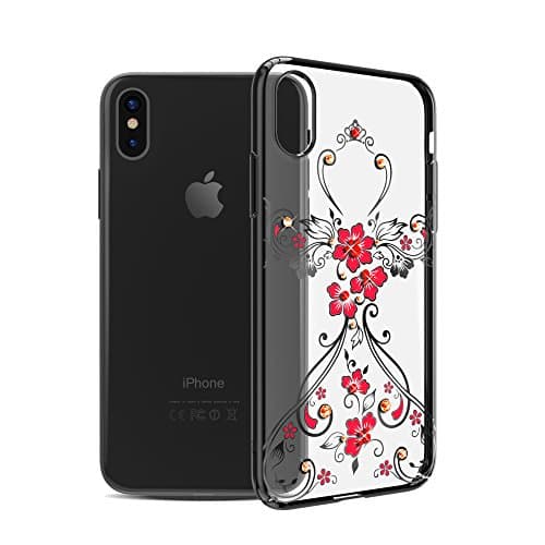 iPhone X Case, SunbaYouth iPhone 10 case with Swarovski Element Crystal Design iPhone X Edition Case Drop Resistance Hard PC for iPhone X Case Clear
