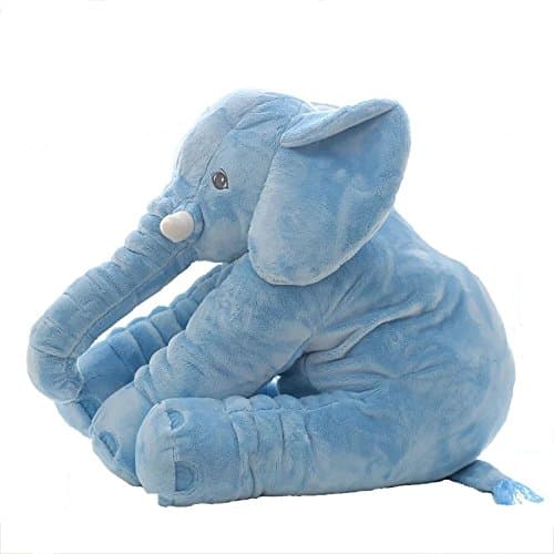 Large Size Super Soft Plush Elephant Doll Pillow, Stuffed Animal Plush Toy for Kids, Blue