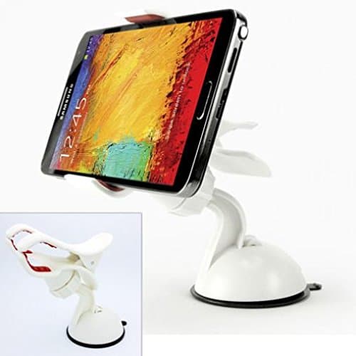 HTC Bolt Compatible Car Mount Clipper Phone Holder Windshield Swivel Cradle Window Rotating Dock Strong Suction