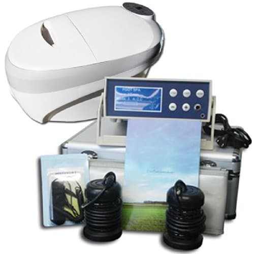 Cell Spa, Digital LCD Display Detox Ion Ionic Aqua Foot Bath Spa Chi Cleanse Fir Belt - Twice Powerful with heated water foot bath with wireless remote and vibration massager by Cell Spa