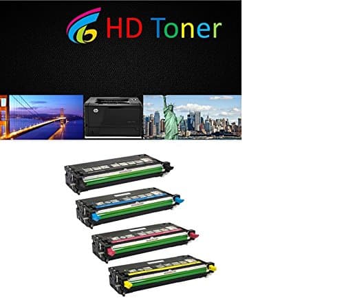 HD Toner High Yield OEM Quality Xerox Phaser 6280 Printer Toner Cartridges Set 4-pack (1 Black, 1 Cyan, 1 Yellow, 1 Magenta) for use in Xerox Phaser 6280, 6280N, 6280DN Printers