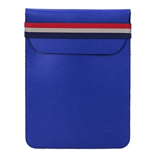 PROTECLE Slim Sleeve Case for Kindle eReader– mLeather Kindle Pouch Case Elastic Band Closure (Blue)