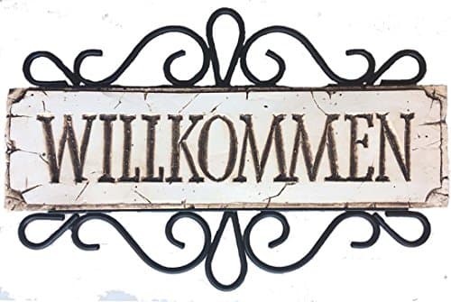 Piazza Pisano German Willkommen Welcome Sign