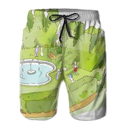 YUnMM Romantic Garden Man's Cotton Shorts