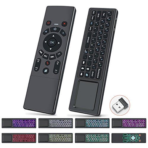 Mini Wireless Keyboard with Backlight Touchpad Mouse 2.4GHz Rechargeable Wireless Keyboard for Android TV BOX,PC,PAD,XBOX 360,PS3,HTPC,IPTV, Multiple Color