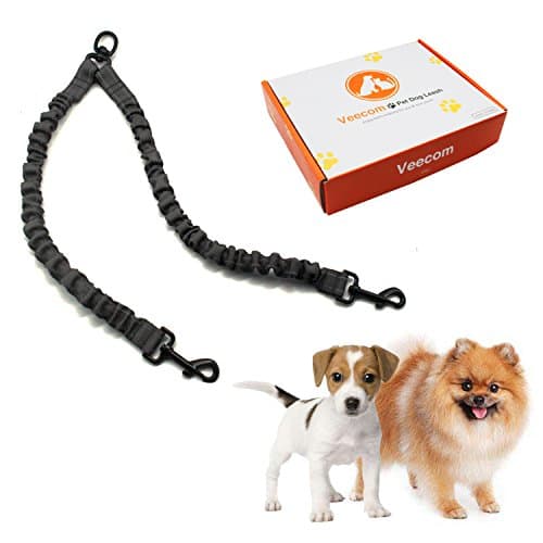 veecom No Tangle Dog Leash, Double Dog Leash Coupler and Double Dog Walker