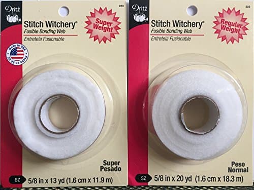 Bundle Stitch Witchery hemming tape 5/8" SUPER 13 yds & 5/8" REGULAR 20 yds fusible bonding web tape