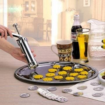 22pcs Discs Stainless Steel Biscuit Maker Cookies Press Decorating Gun By Youngstore