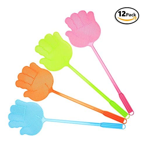 12 Kid Fly Swatters Whacks Mosquitoes, Bugs. – Includes eBook with tricks to kill insects on the first try. – The #1 Choice for the Smart and Discernible Consumer (12)