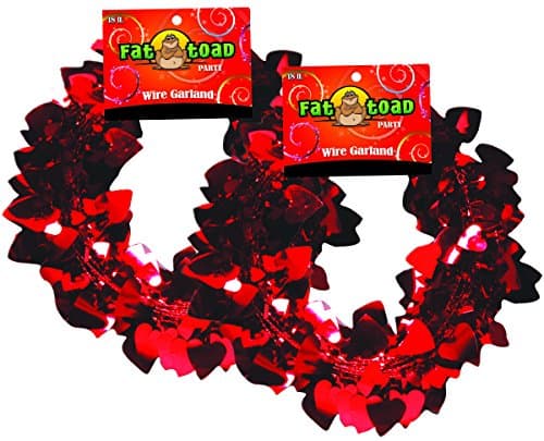 Garland Hearts Red 18 Foot 2 Pack, Fat Toad