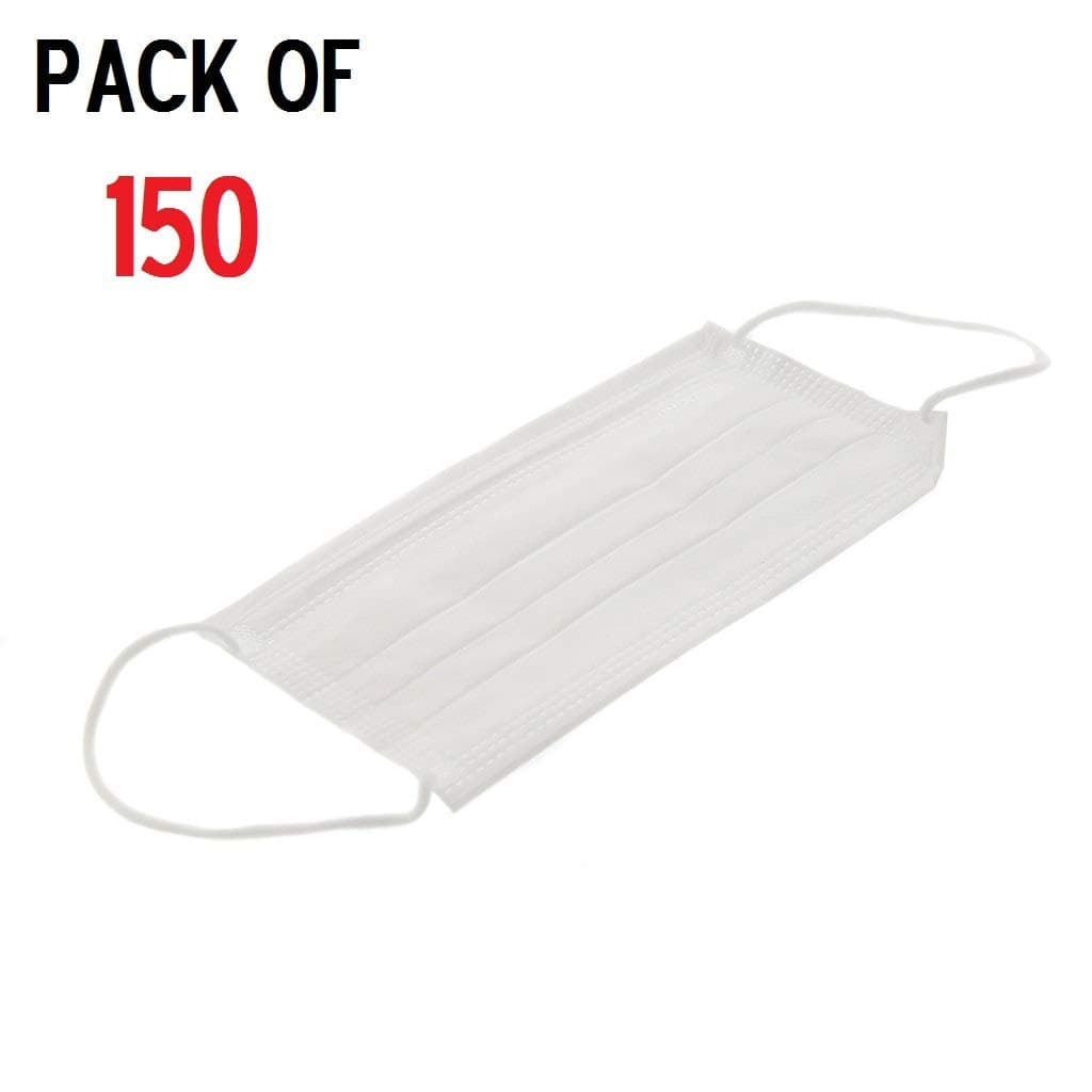 3 PLY Disposable Face Masks with Elastic Ear Loop Breathable and Comfortable for Blocking Dust Air Pollution Protection Surgical Face Mask Pack of 150