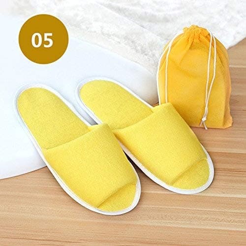 Foldable Women/Men Spa Slippers Durable Flip Flops Open Toe Washable Portable Pocket Sandals for Traveling/Family/Dormitory