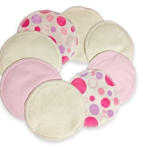 Nursing Pads -Reusable-Made from Organic Bamboo-8 Pads (4 Pairs) Washable-BreastPads-Super-Soft On Skin-Clean And Pure.