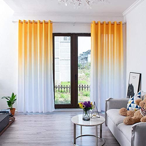 Opaque Curtain - Gradient Colored Curtains/Thermal Curtain Anti-Cold Insulation with Eyelet Window Decoration Bedroom/Living Room/Balcony - 150 270 cm