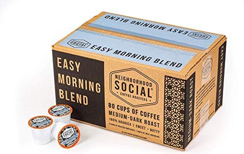 Easy Morning Blend Medium Dark Roast Gourmet Coffee, 80 count Single Serve Cups, New Type