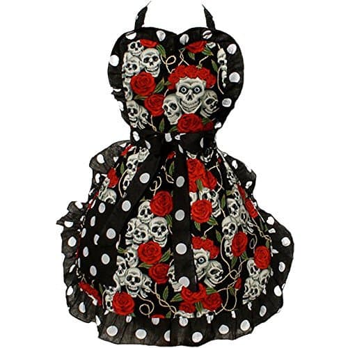 Hemet Skulls and Roses Full Apron