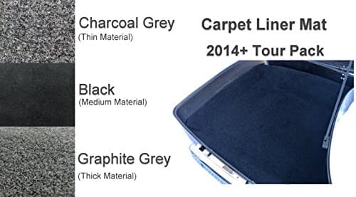 Tour Pack Carpet Floor Cover/Mat for 2014-2021 One Latch Style Harley Trunk Tour Pak (Graphite-Gray)