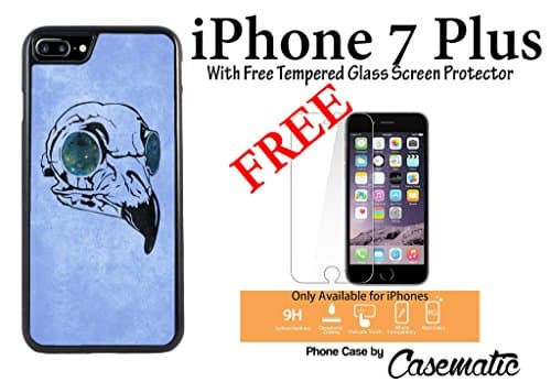 iPhone Case Steampunk Cosmic Helmet Rubber Black Phone Case For Apple iPhone 7 Plus With Free .33 mm Premium Tempered Glass Screen Protector by Casematic