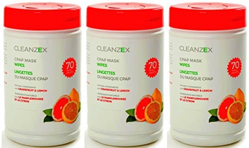CPAP 210 citrus Scented Wipes - 3-Pack Cleanzex Eco-Friendly, 100% Cotton