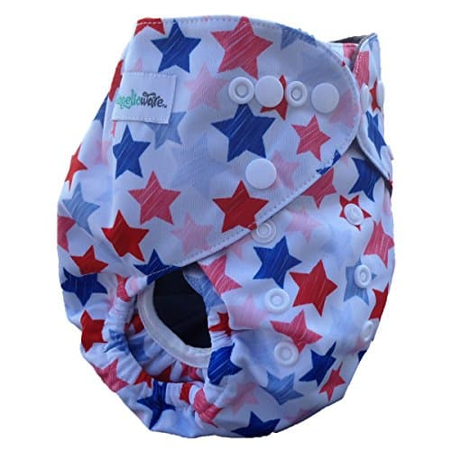 AngelicWare 4th July Cloth Diaper + 5 Layer charcoal Bamboo for All in One Size Pocket Baby Diapers + eBook