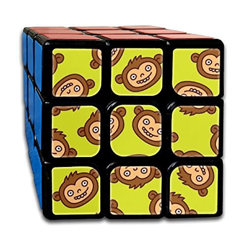 ColorSee Lovely Monkey Face Rubik's Cube 3x3 Brain Training Game Magic Cube For Kids Or Adults With New Durable Structure