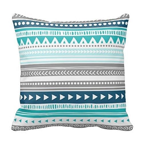 Blue Teal Grey Tribal Decorative Pillow Case New Style