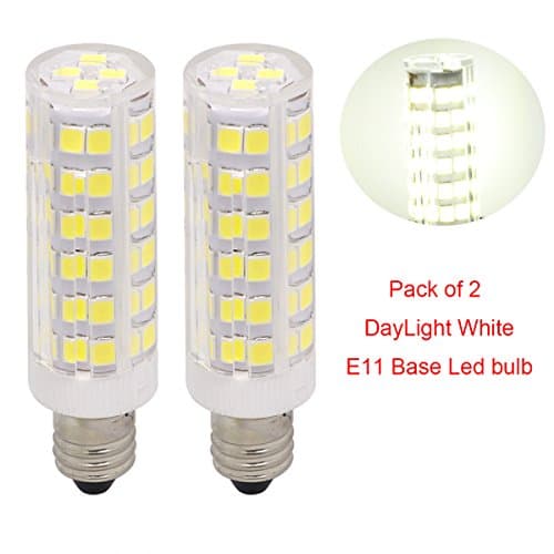 led e11 led light bulbs dimmable mini Candelabra base 120V jd t4 led light bulbs, 50W or 60W halogen bulbs replacement Daylight white color (Pack of 2)