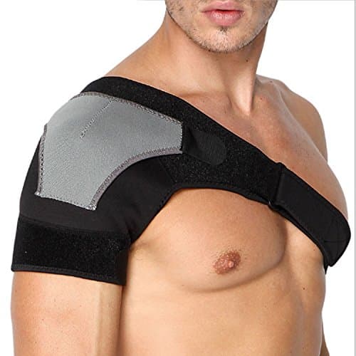Shoulder Support,Anzome Adjustable Gym Sports Single Shoulder Brace Support Strap Wrap