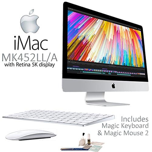 Apple iMac MK452LL/A Retina 4K Display Desktop Computer Starters Bundle: Includes Magic Keyboard & Magic Mouse 2 and more...