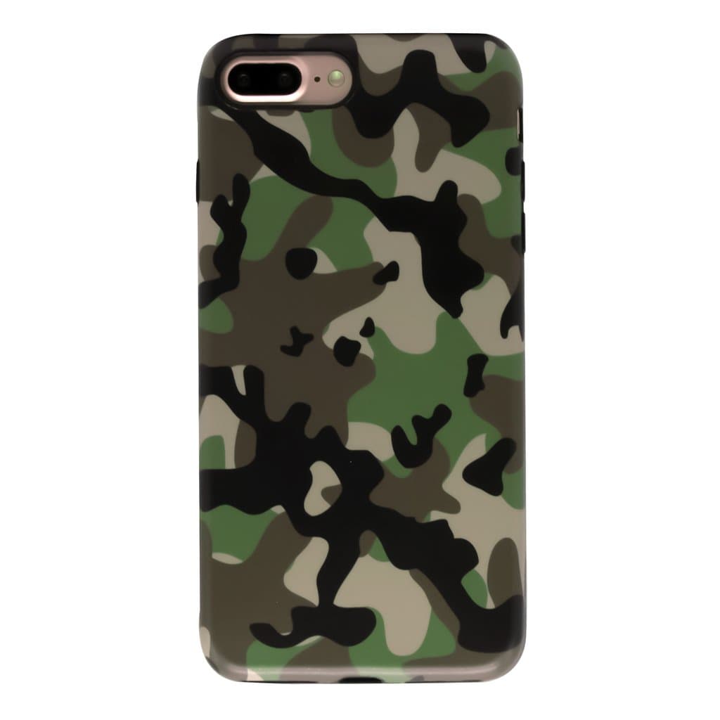 5.5" iPhone 7 Plus SGSELLER™ TPU IMD Slim-Fit Ultra-Thin Anti-Scratch Shock Proof Dust Proof Anti-Finger Print Matte Case Casing (Camo - Army Green)
