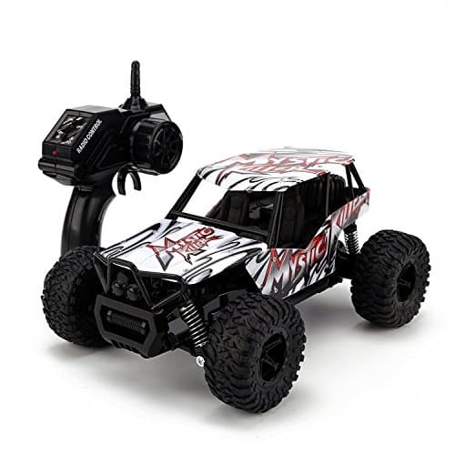 STOTOY Remote Control Car,High Speed Off Road Monster RC Truck - 1/16 Scale 4WD 2.4Ghz Radio Controlled Electric Truggy - Best Gift for Kids and Adults-Red