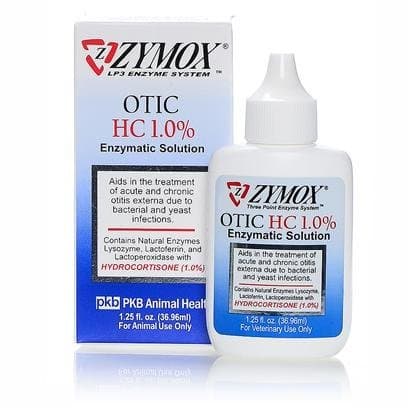 Zymox Enzymatic Ear Solution with 1.0% Hydrocortisone, for Dog & Cat, 1.25 oz.