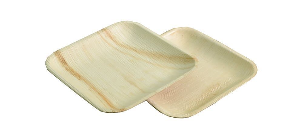 Areca Leaf Plate - Disposable Plate - Natural and Biodegradable Plate - Square Plate 7 * 7 inches (Pack of 25)