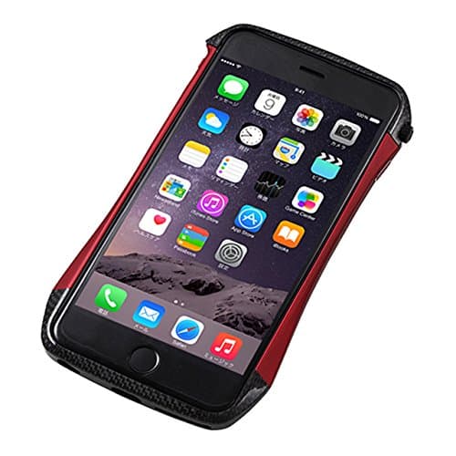 Deff Hybrid Cleave real Carbon Alu Mix Bumper Case for Iphone 6 Plus (5.5) - Carbon/Red